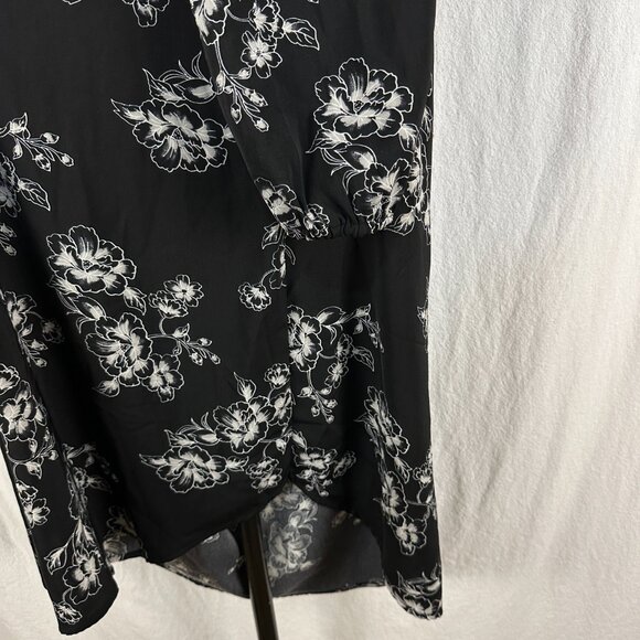 41 Hawthorn Black Dress Womens Petite XL Long Sleeve Office Career Floral NWT - Picture 5 of 7